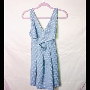 Zara cut out dress with small white hearts